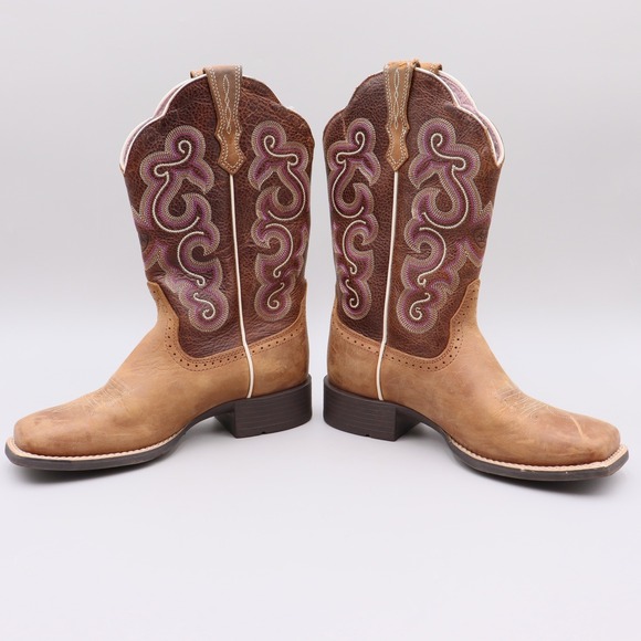 Ariat Womens Quickdraw Western Boots Cowboy Size 6.5B US Square-Toe Embroidered - Picture 5 of 8